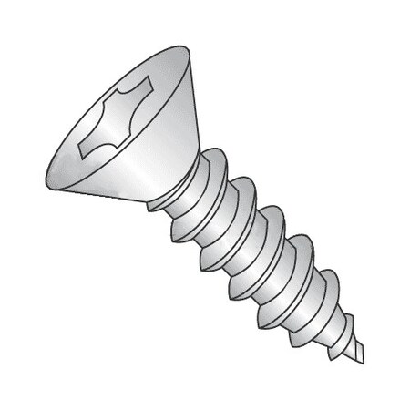 Self-Drilling Screw, #6 X 7/8 In, 18-8 Stainless Steel Flat Head Phillips Drive, 5000 PK